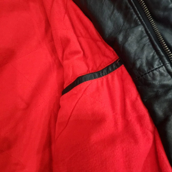 VINTAGE CLIPPERMIST LEATHER BOMBER JACKET Black, Men's 48 Reg - Picture 6 of 6